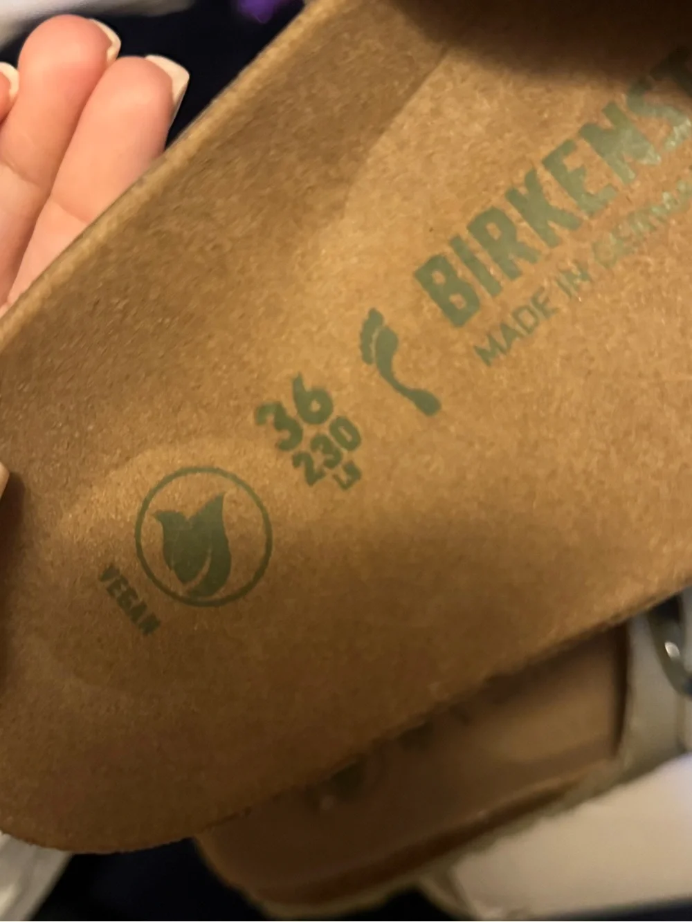 Birkenstock dark green Single Strap Vegan Slide